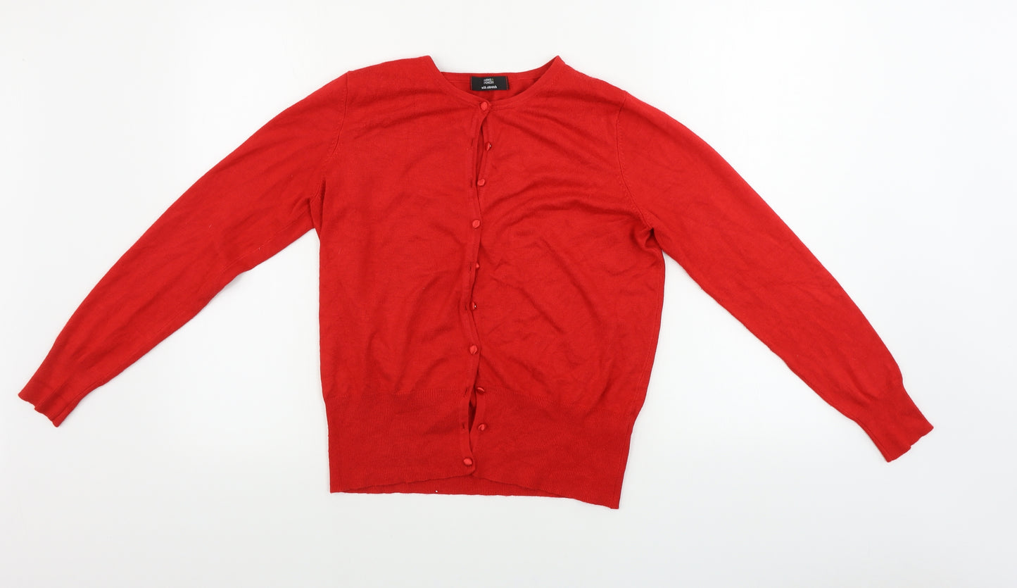 Marks and Spencer  Womens Red   Cardigan Jumper Size 14