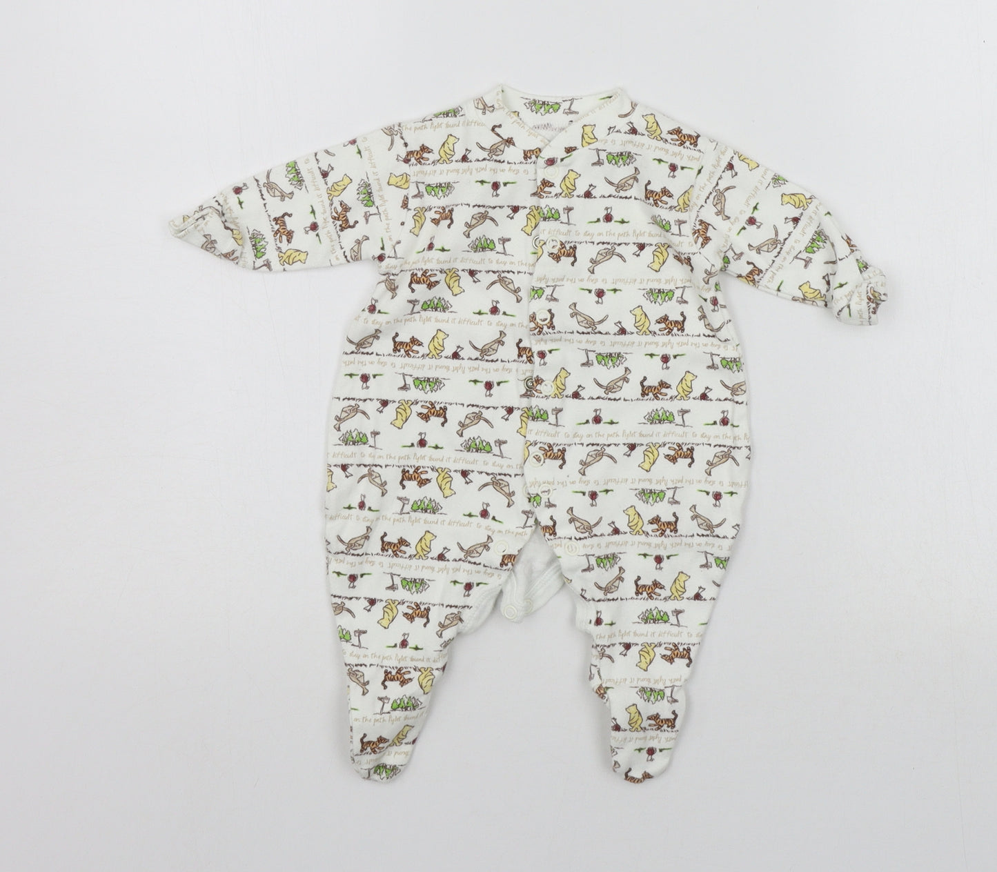 Mothercare Baby White Geometric  Babygrow One-Piece Size Newborn