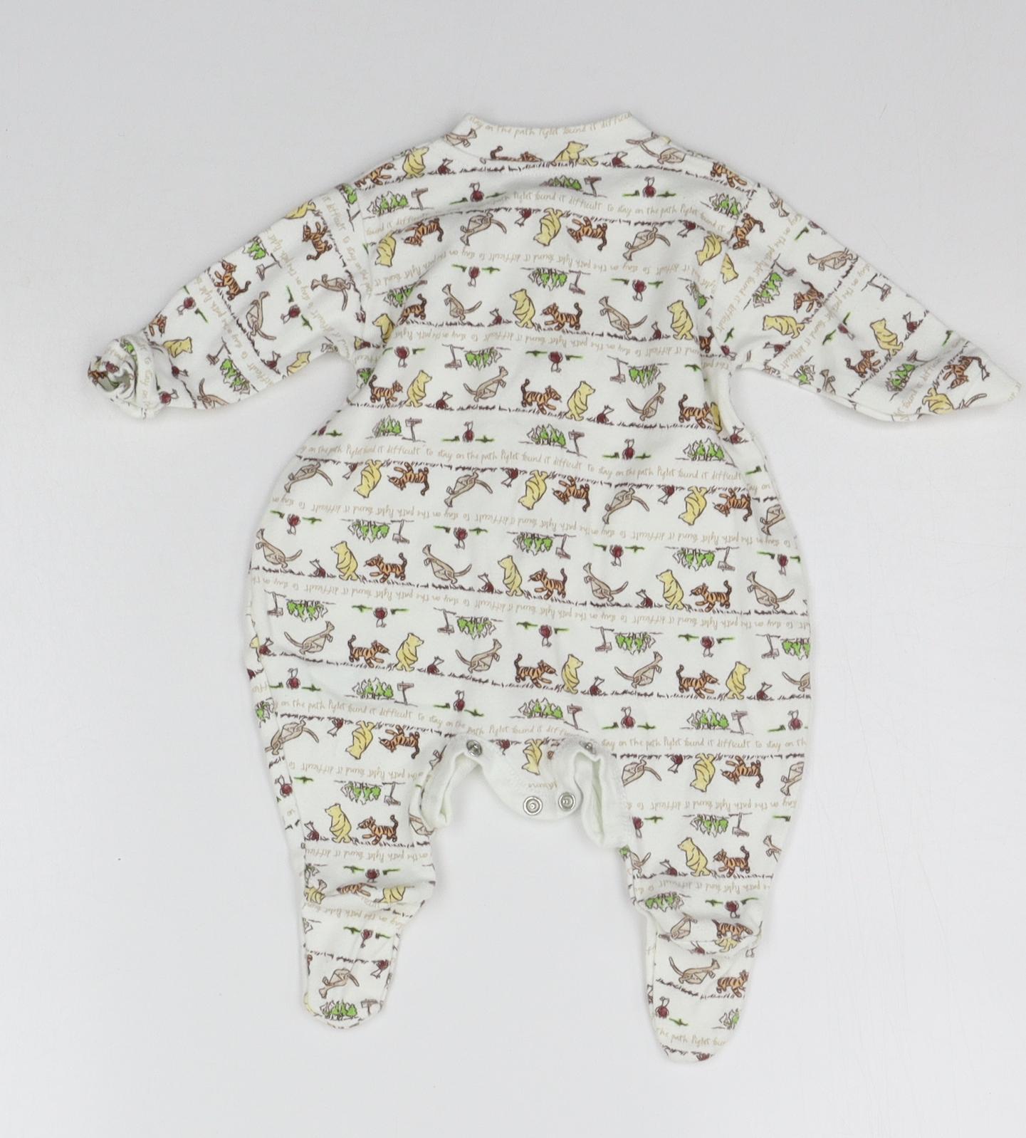 Mothercare Baby White Geometric  Babygrow One-Piece Size Newborn
