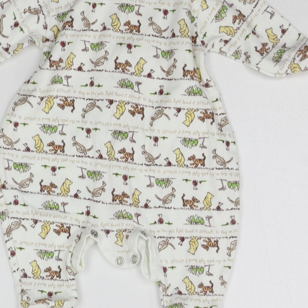 Mothercare Baby White Geometric  Babygrow One-Piece Size Newborn