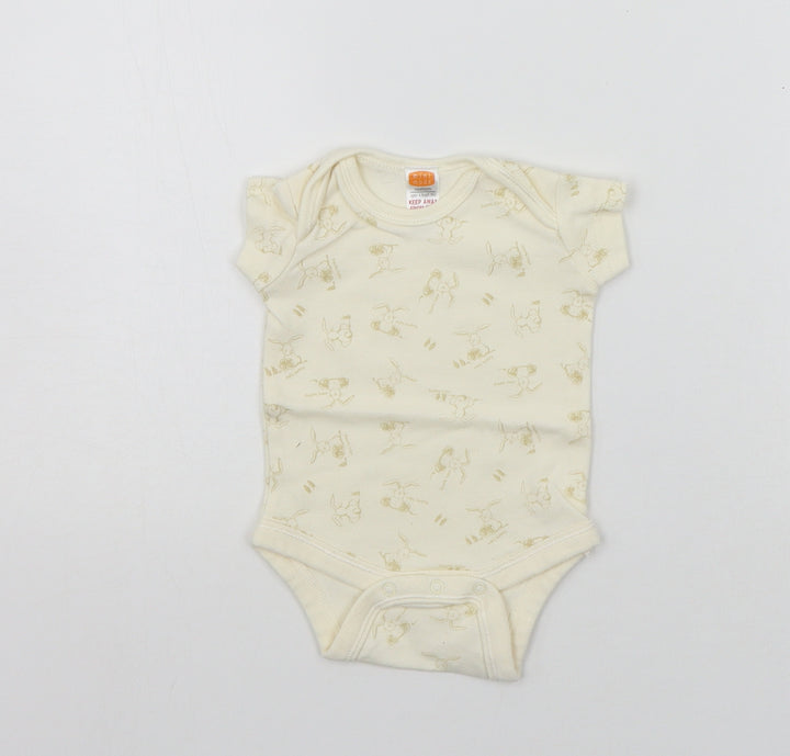 MINIMODE Baby Beige Geometric Babygrow One-Piece Size Newborn