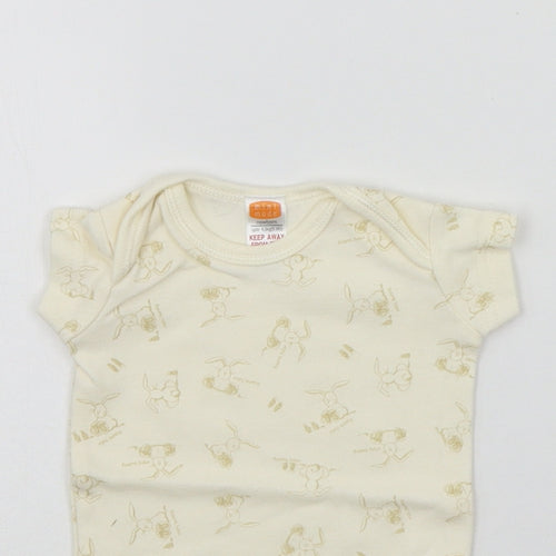 MINIMODE Baby Beige Geometric  Babygrow One-Piece Size Newborn