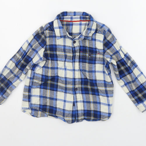 Mothercare Boys Blue Check  Basic Button-Up Size 2-3 Years
