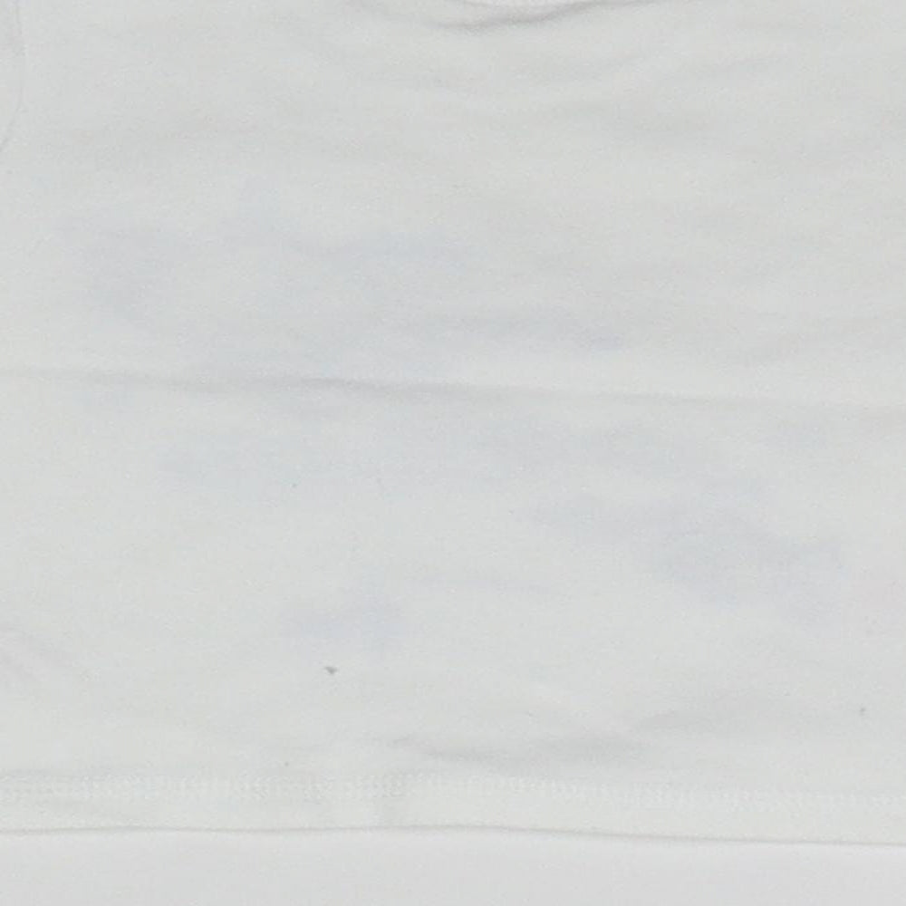 George Baby White   Basic T-Shirt Size Newborn  - details on chest