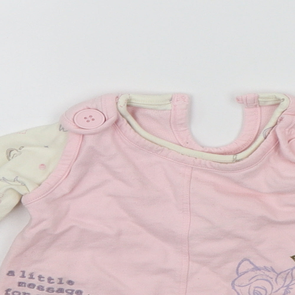 George Baby Pink Geometric  T-Shirt Dress  Size 6-9 Months  - details on chest