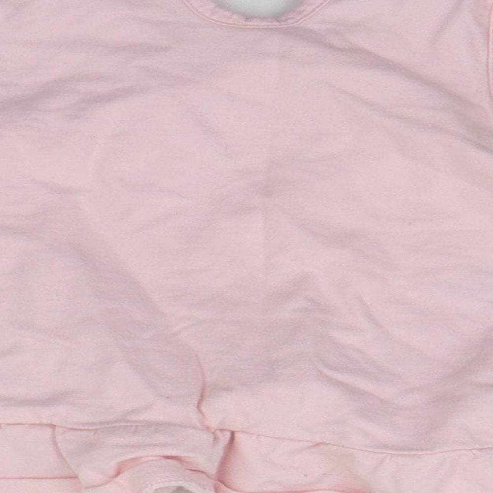 George Baby Pink Geometric  T-Shirt Dress  Size 6-9 Months  - details on chest