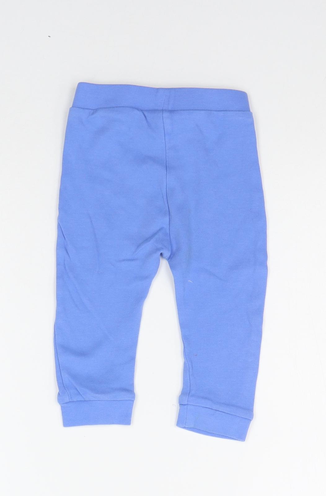 George Baby Blue   Jogger Leggings Size 12-18 Months  - Elasticated Waist