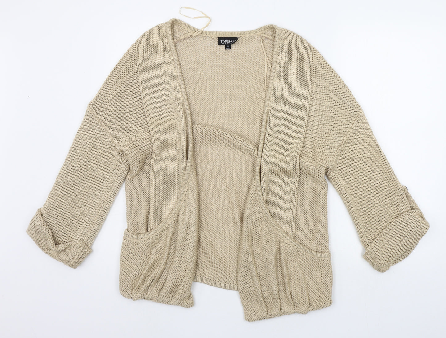 Topshop Womens Beige   Cardigan Jumper Size 10