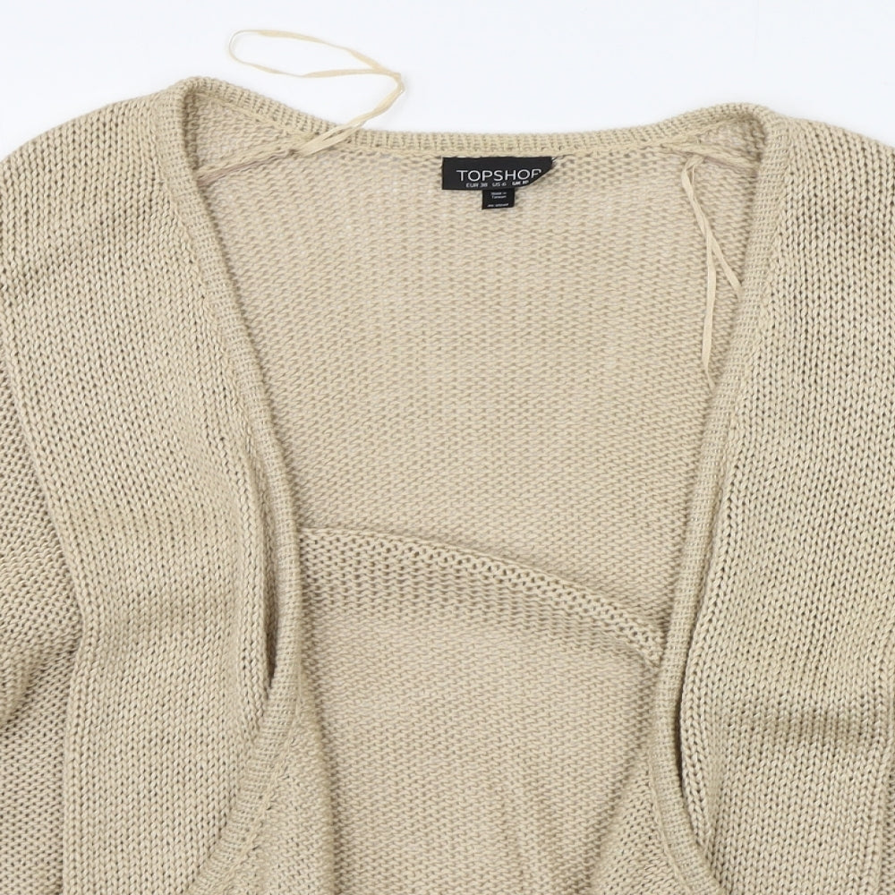 Topshop Womens Beige   Cardigan Jumper Size 10