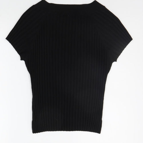 August Silk Womens Black   Pullover Jumper Size L