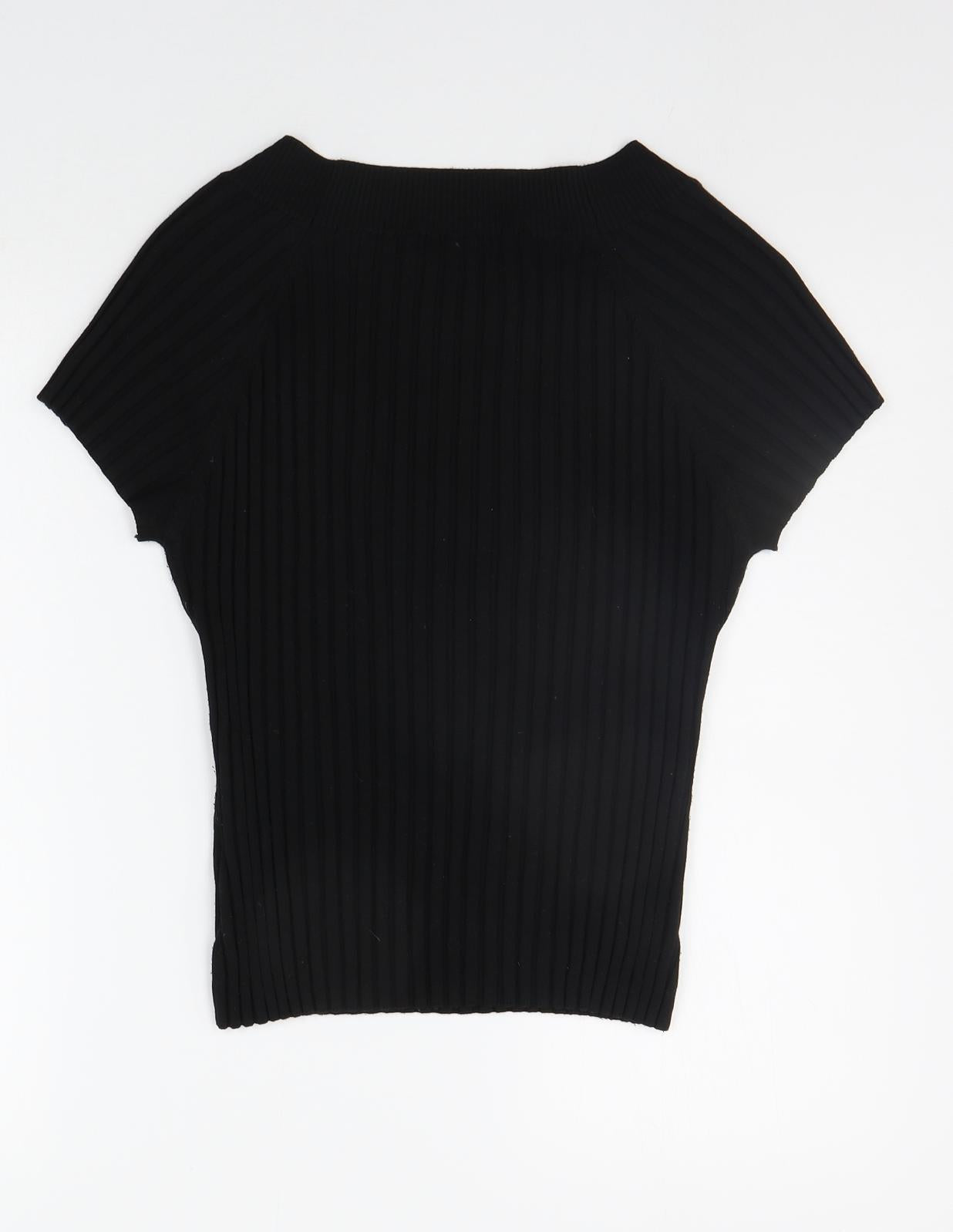 August Silk Womens Black   Pullover Jumper Size L