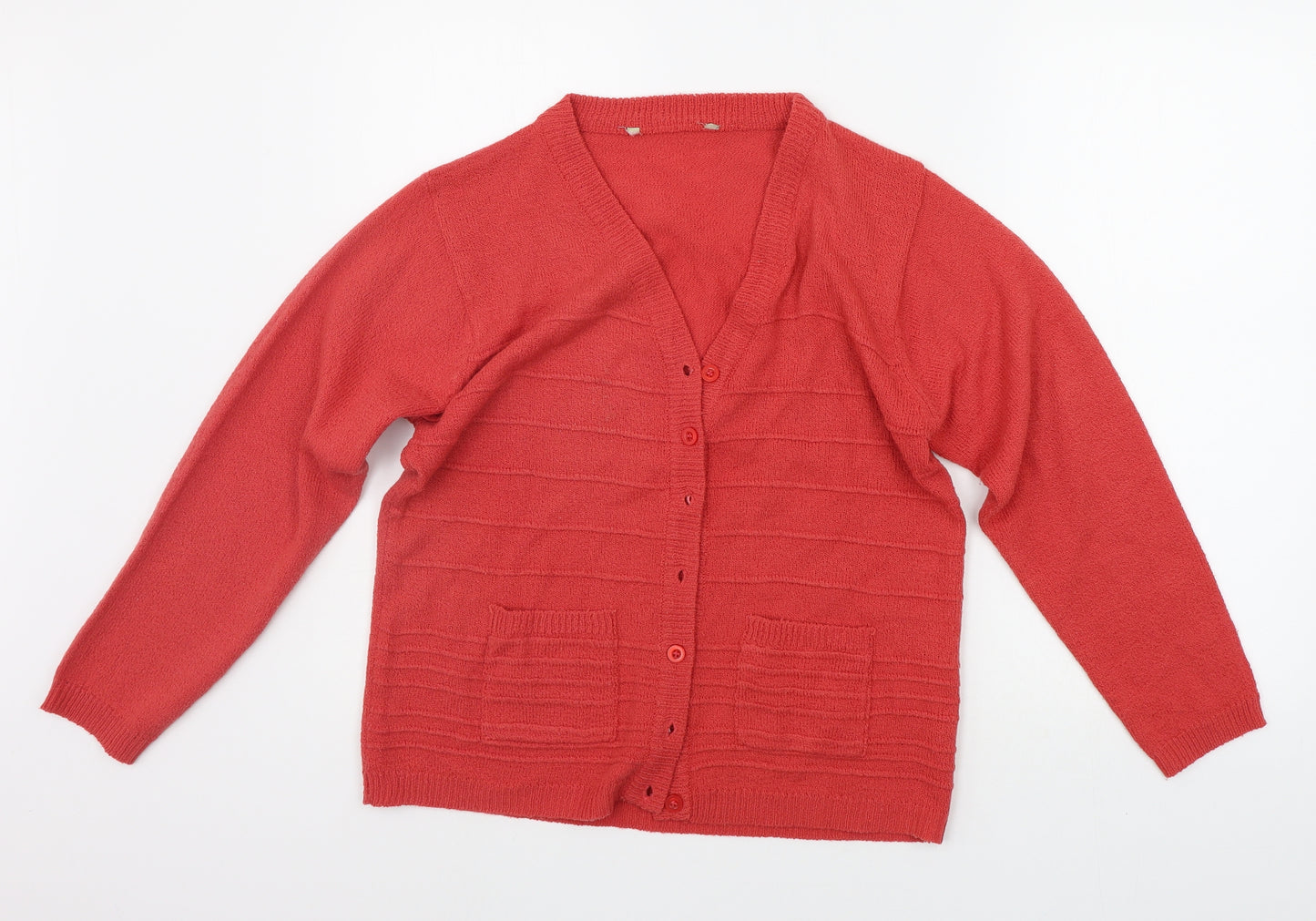 Preworn Womens Red   Cardigan Jumper Size M