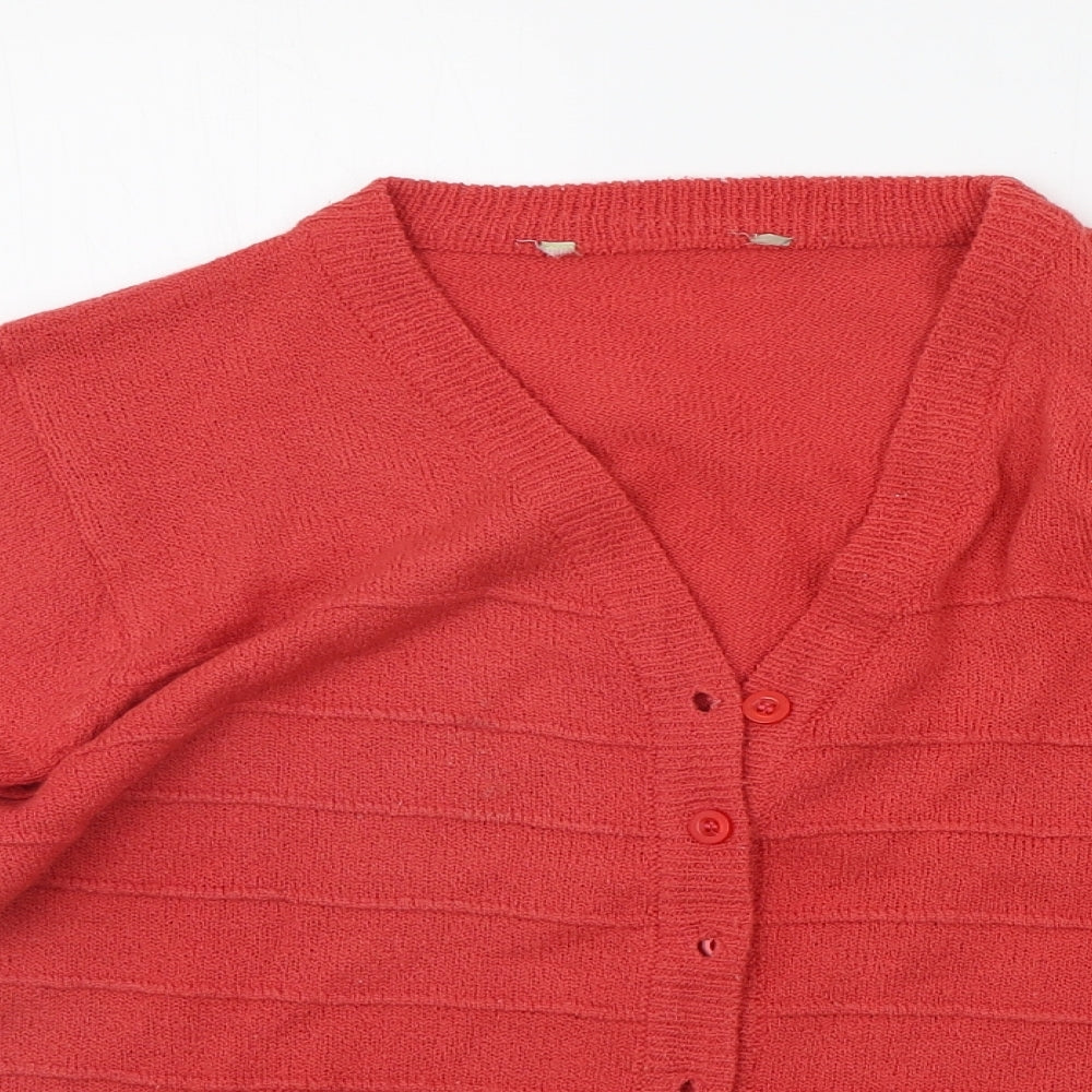 Preworn Womens Red   Cardigan Jumper Size M