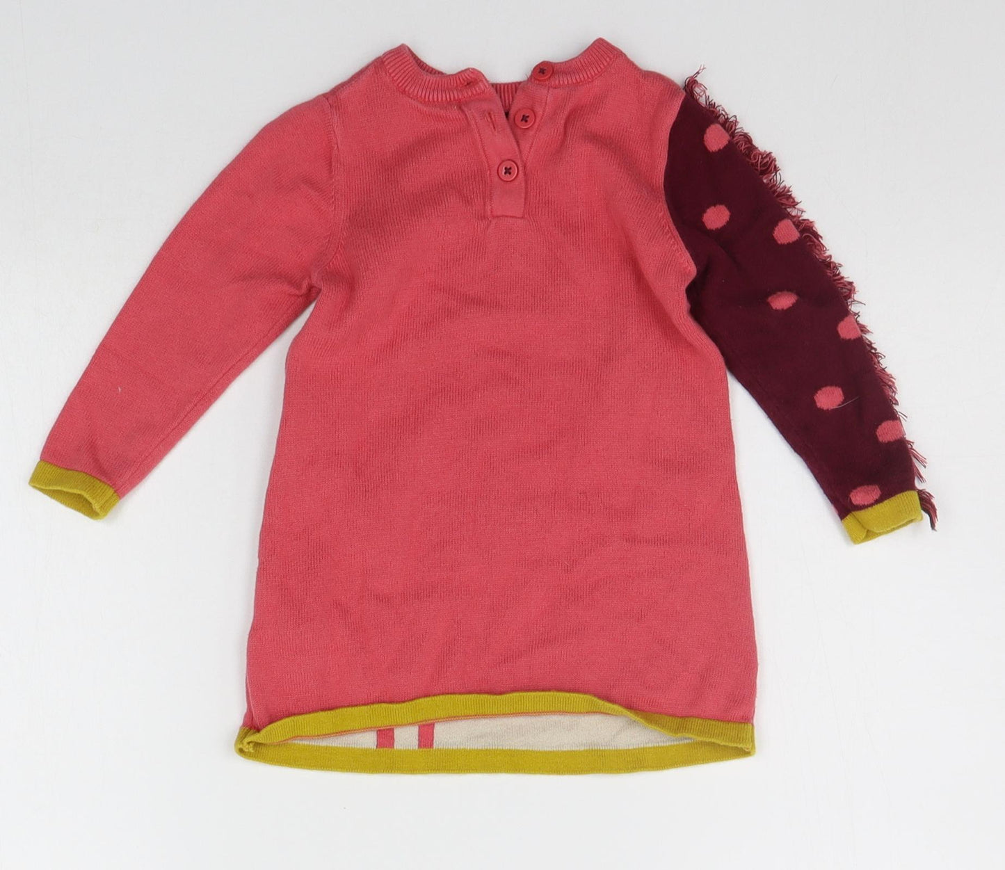 Marks and Spencer Baby Pink   Jumper Dress  Size 9-12 Months  - horses detail