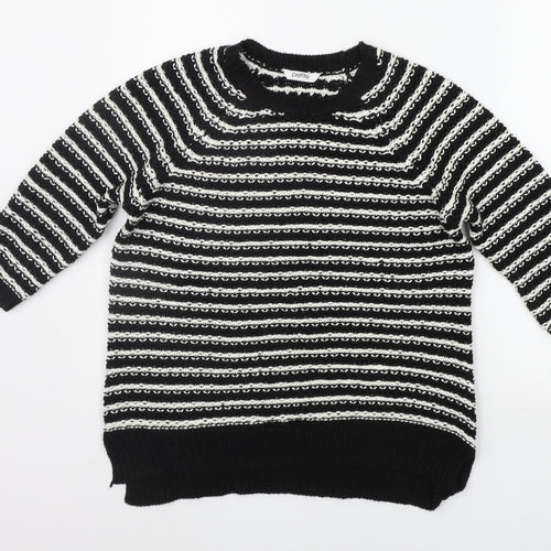 BHS Womens Black Striped  Pullover Jumper Size 14