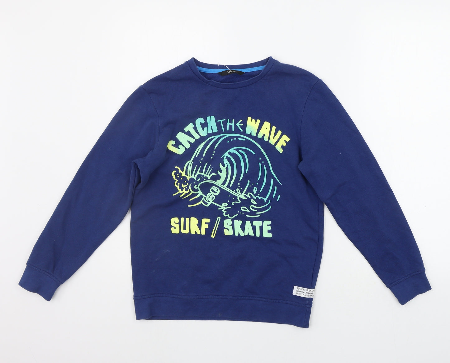 George Boys Blue   Pullover Jumper Size 10-11 Years