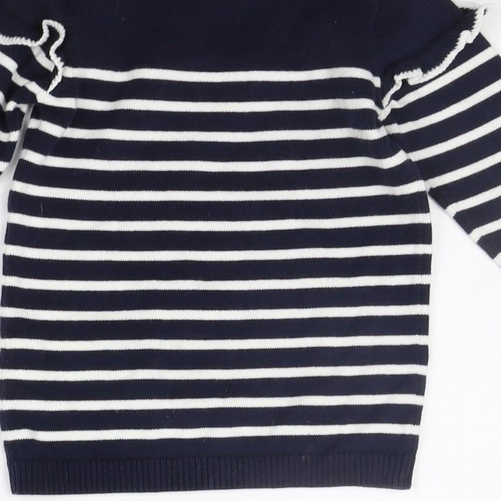 Matalan Baby Blue Striped  Jumper Dress  Size 9-12 Months