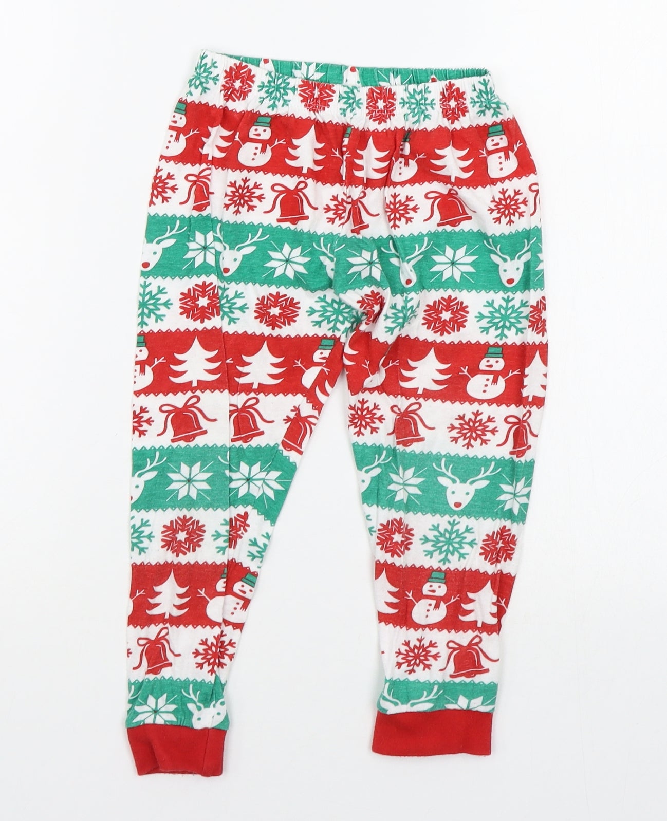 b&M Girls Green Geometric  Top Pyjama Pants Size 3-4 Years  - Elasticated Waist