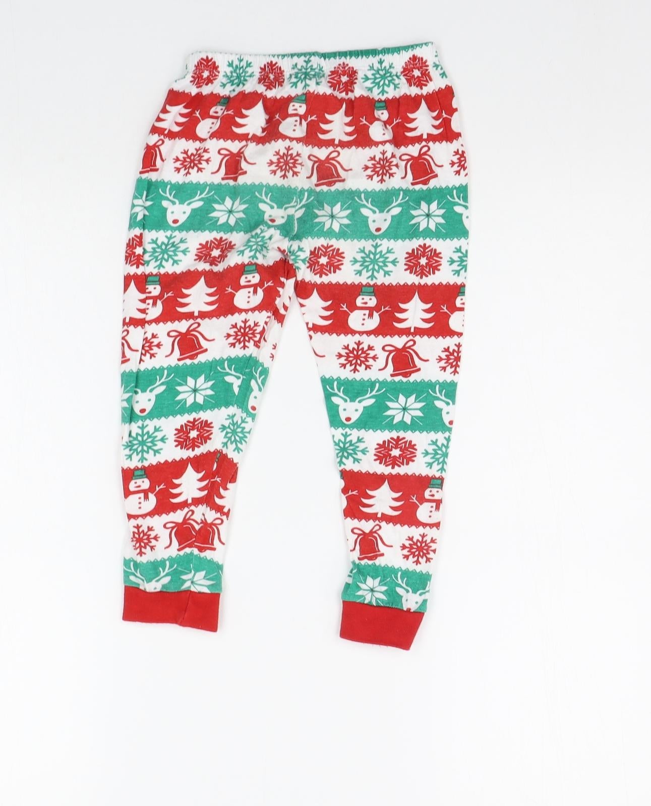 b&M Girls Green Geometric  Top Pyjama Pants Size 3-4 Years  - Elasticated Waist