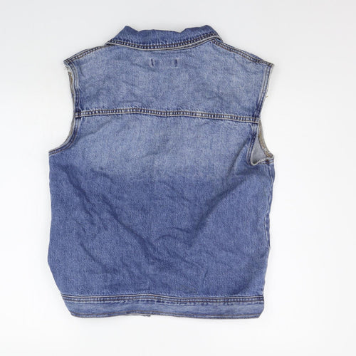 Topman Mens Blue   Gilet Coat Size M