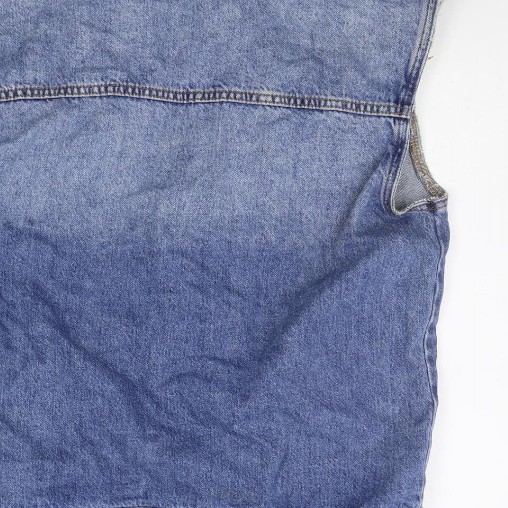 Topman Mens Blue   Gilet Coat Size M