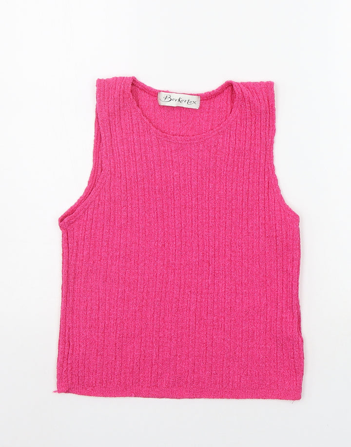 Berkertex Womens Pink   Basic Tank Size 14