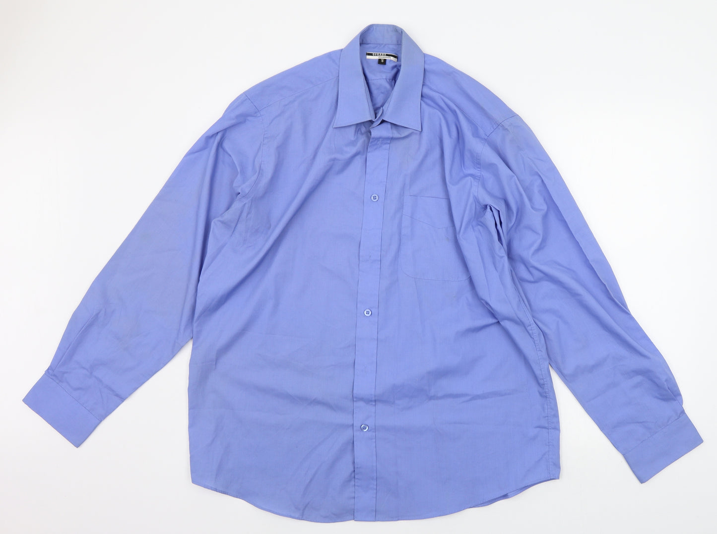 George Mens Blue    Button-Up Size 16