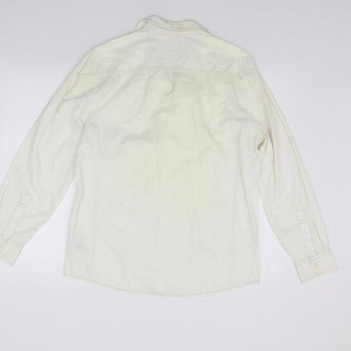 Peacocks Mens White    Button-Up Size M