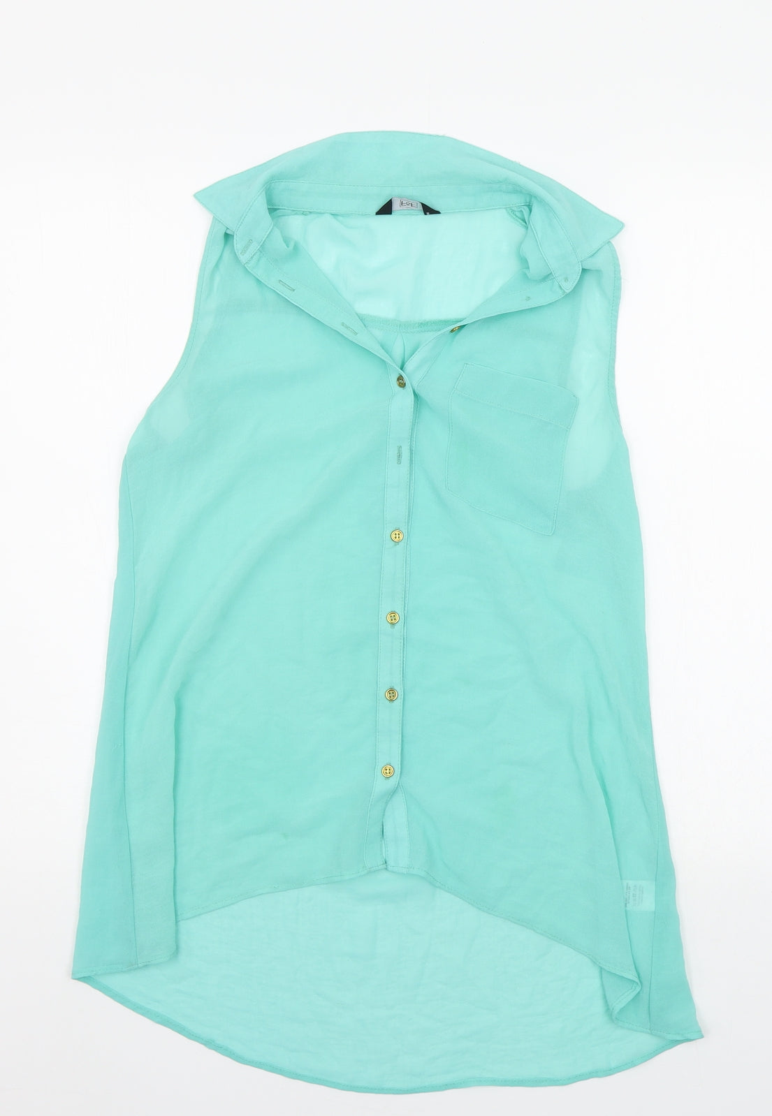 F&F Womens Green   Basic Button-Up Size 8