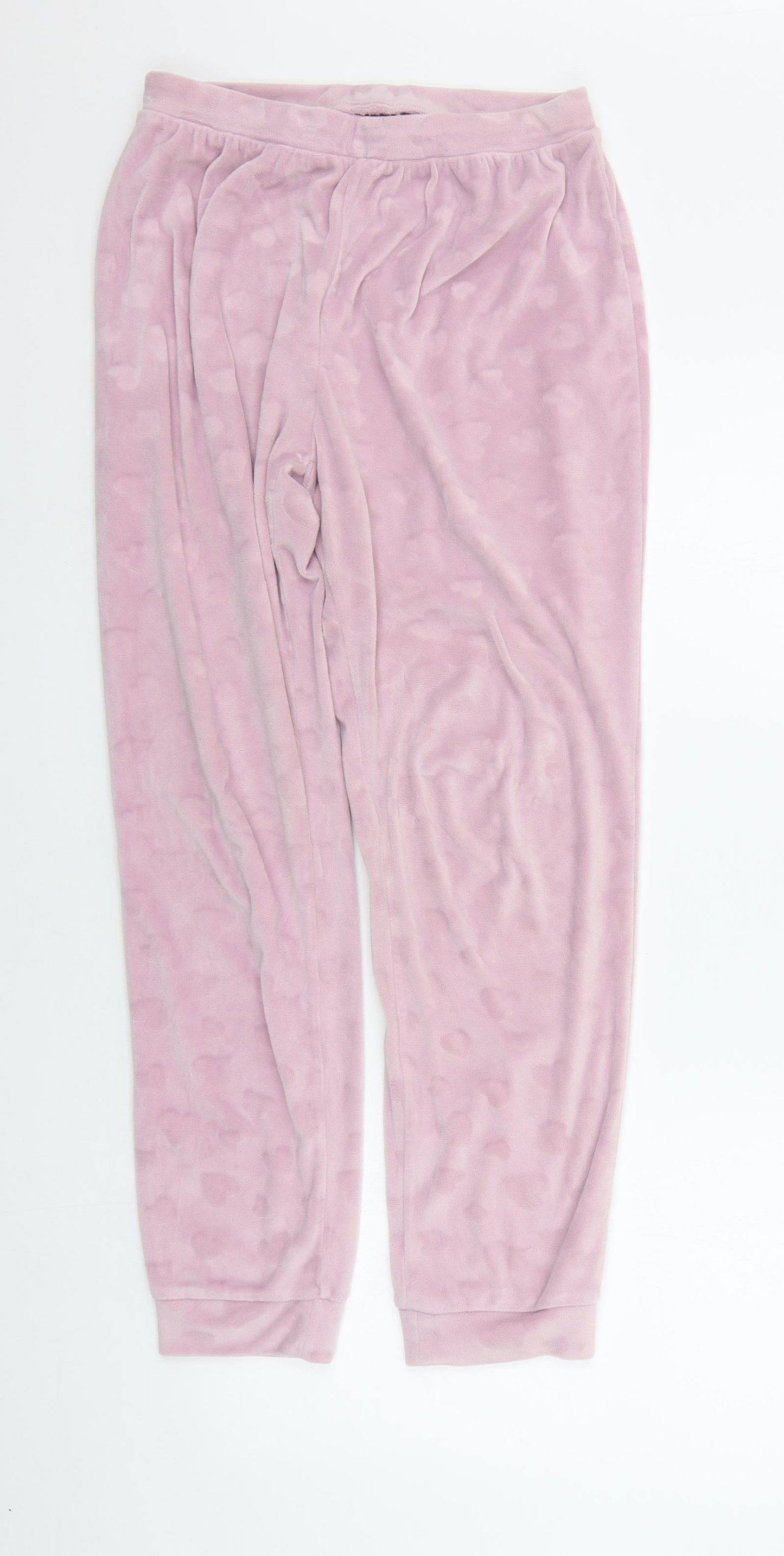 George Womens Pink Solid  Top Pyjama Pants Size 10  - Elasticated Waist