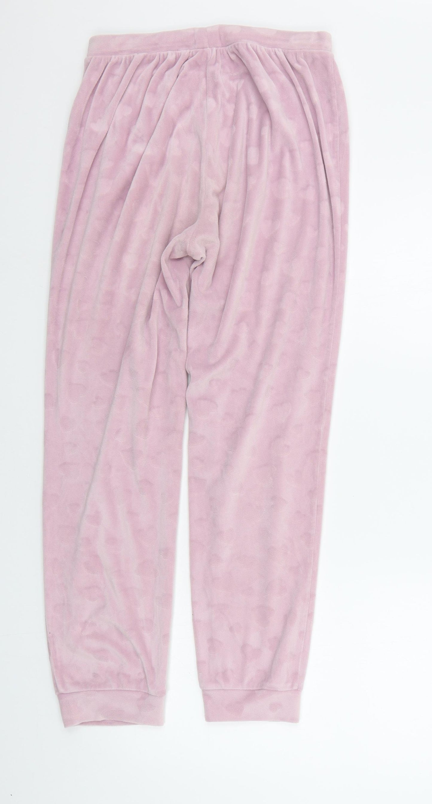 George Womens Pink Solid  Top Pyjama Pants Size 10  - Elasticated Waist