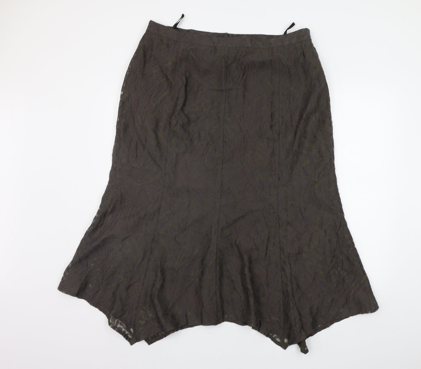 Gelco Womens Brown Geometric  A-Line Skirt Size 20