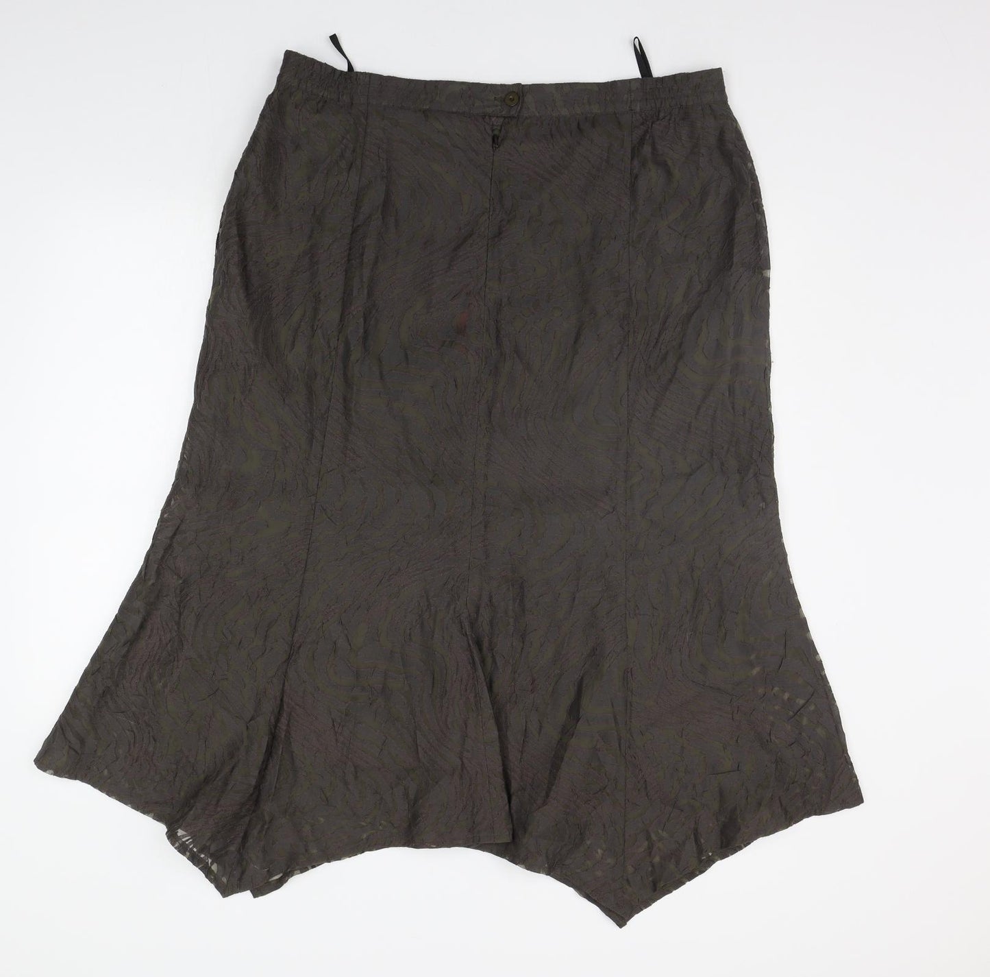 Gelco Womens Brown Geometric  A-Line Skirt Size 20