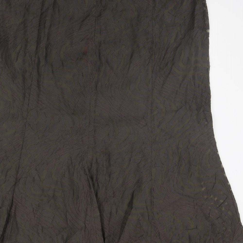 Gelco Womens Brown Geometric  A-Line Skirt Size 20