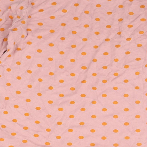 NEXT Girls Orange Polka Dot   T-Shirt Size 9-10 Years