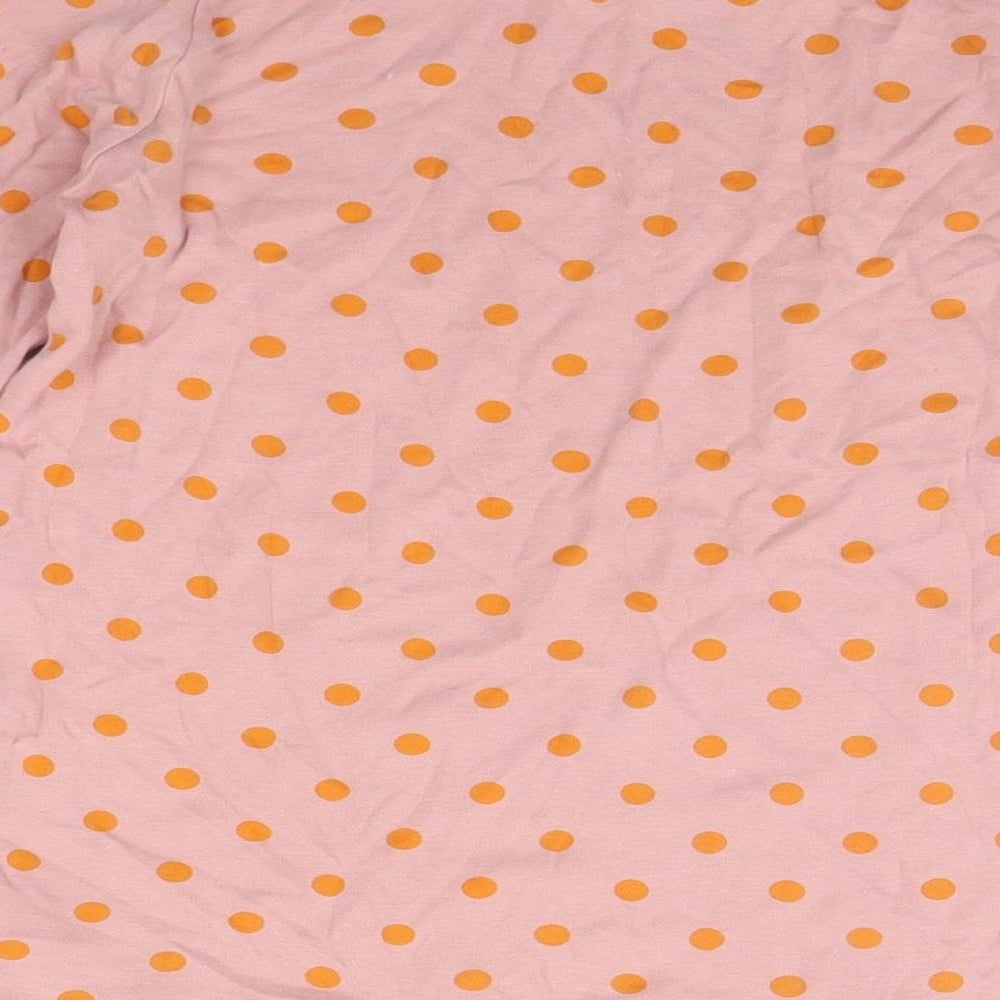 NEXT Girls Orange Polka Dot   T-Shirt Size 9-10 Years