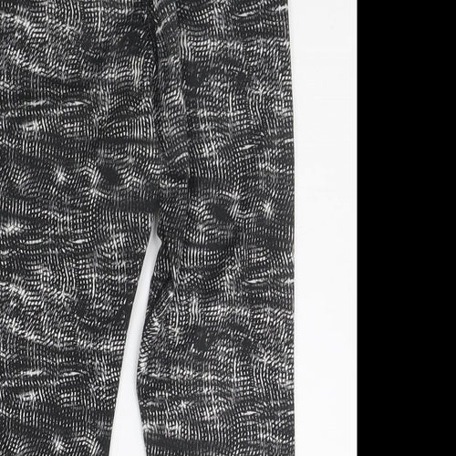 USA Pro Girls Black Geometric  Jegging Trousers Size 7-8 Years - Elasticated Waist