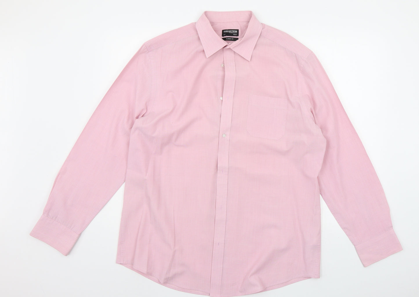 DEBNHAMS Mens Pink    Button-Up Size 17