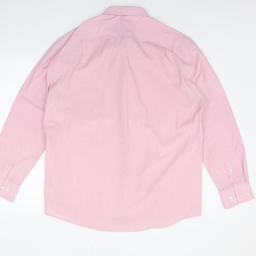 DEBNHAMS Mens Pink    Button-Up Size 17