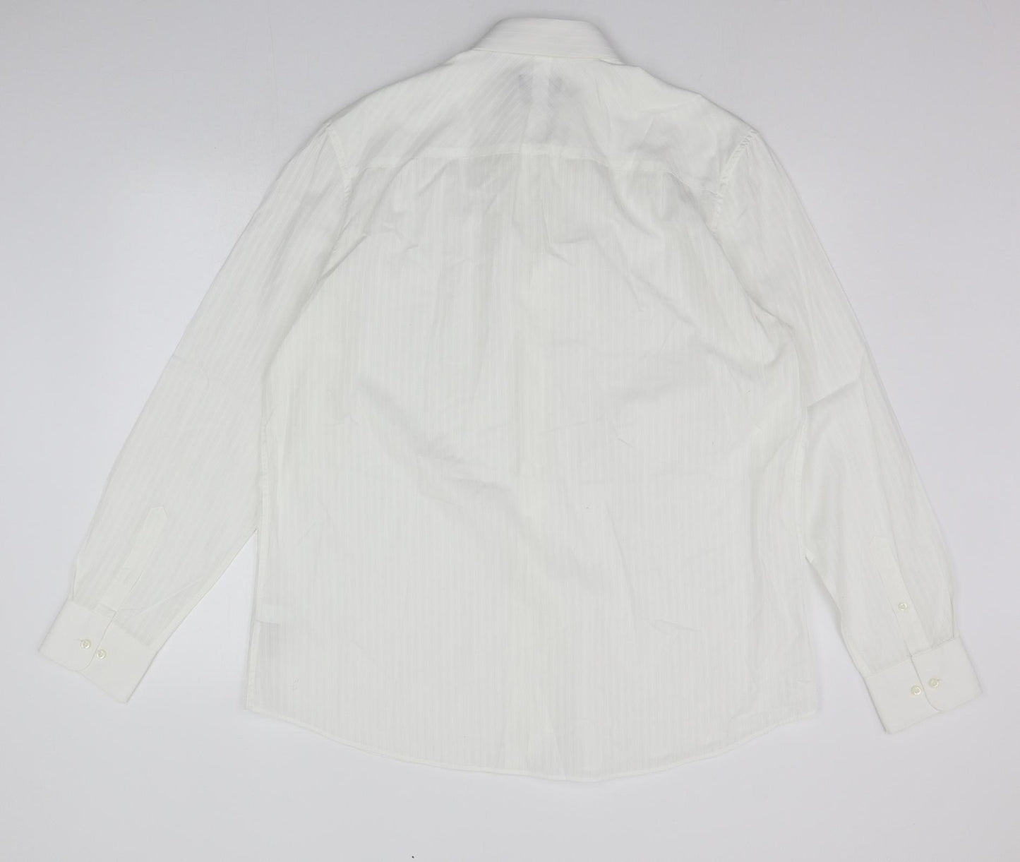 NEXT Mens White    Button-Up Size 17.5