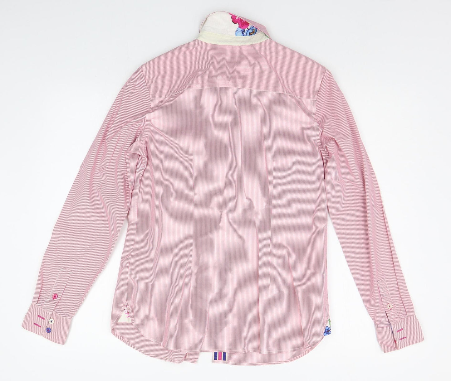 Joules Womens Pink Striped  Basic Button-Up Size 10