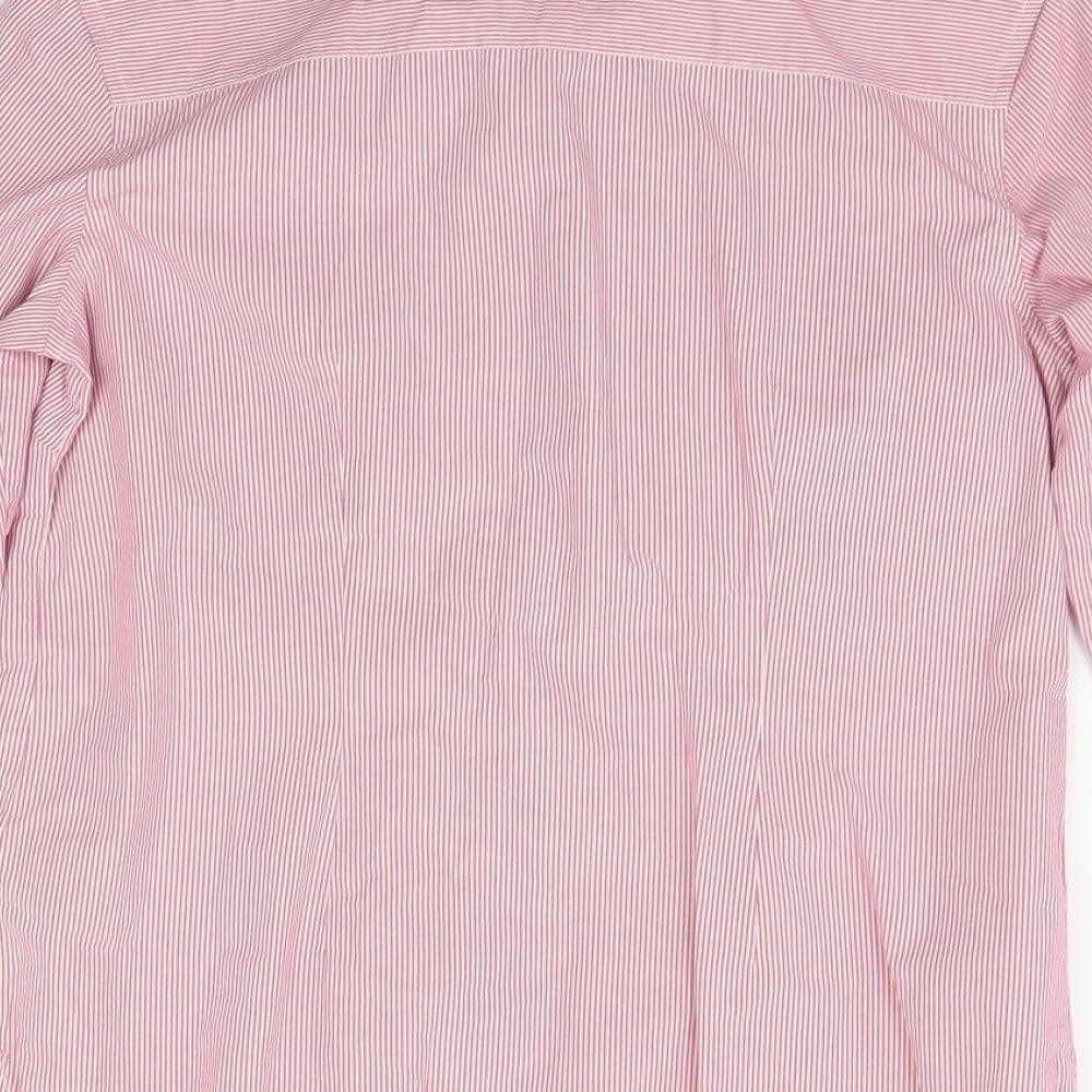 Joules Womens Pink Striped  Basic Button-Up Size 10