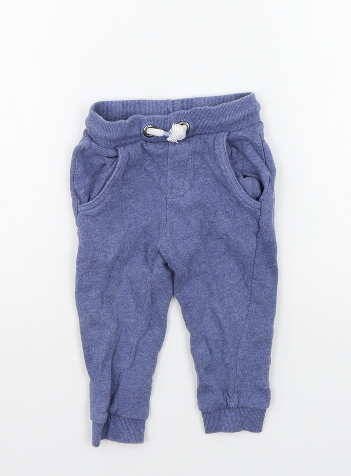 Mother Care Girls Blue Jogger Trousers Size 12-18 Months