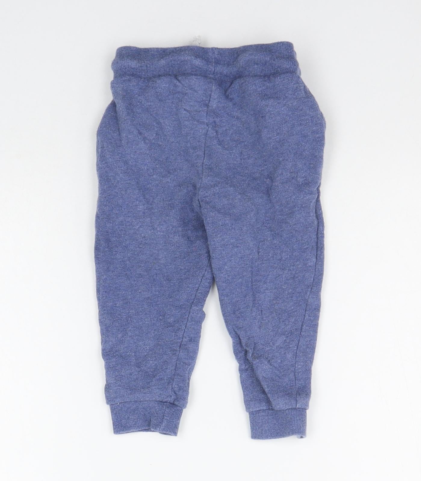 Mother Care Girls Blue   Jogger Trousers Size 12-18 Months