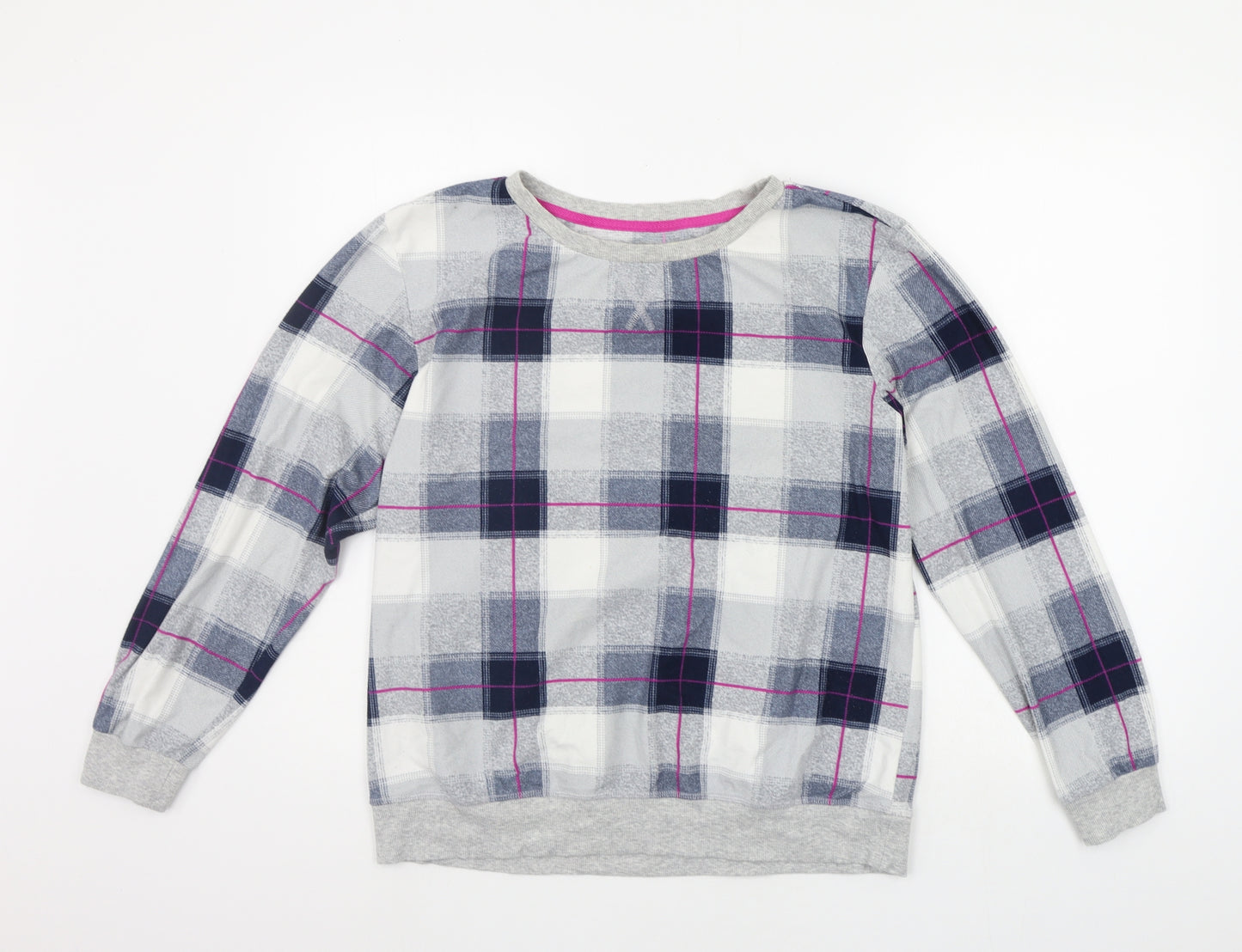 NEXT Womens Grey Check  Top Pyjama Top Size M