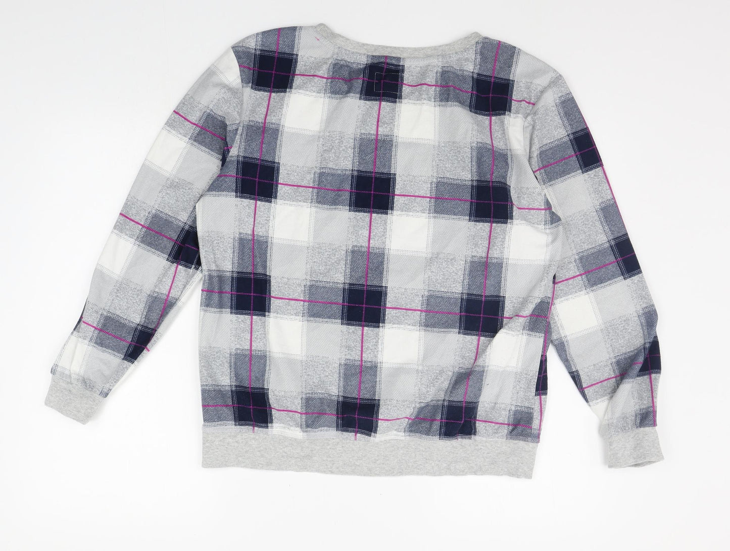 NEXT Womens Grey Check  Top Pyjama Top Size M