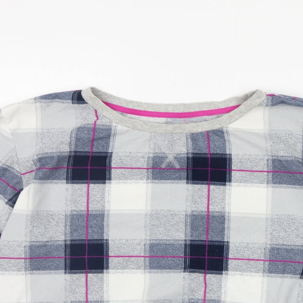 NEXT Womens Grey Check  Top Pyjama Top Size M