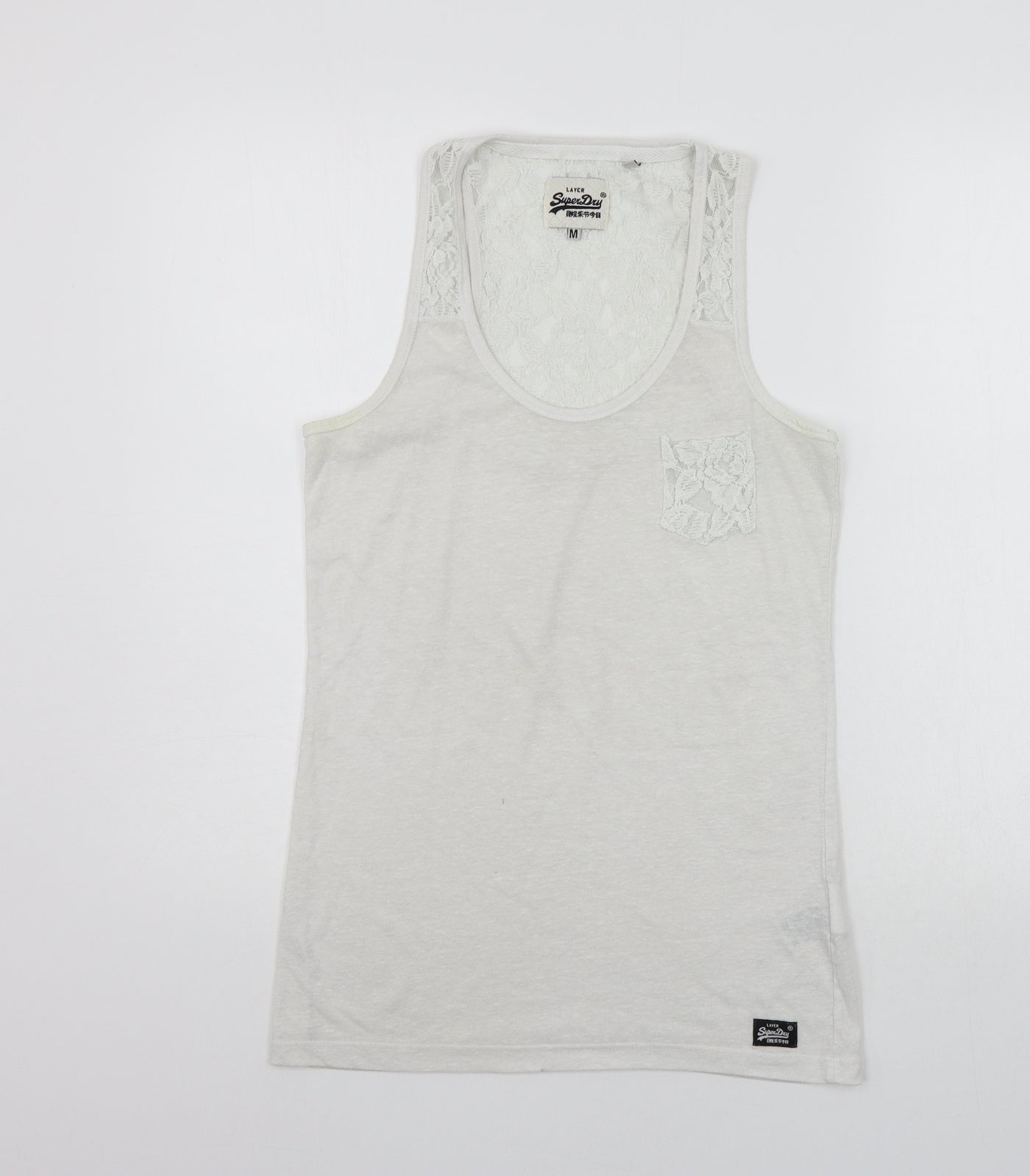 Superdry Womens Grey   Basic Tank Size M