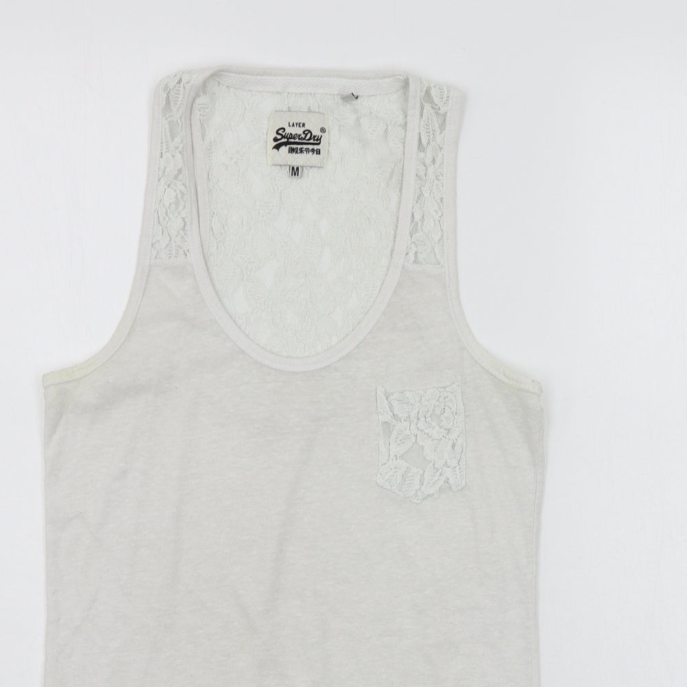 Superdry Womens Grey   Basic Tank Size M