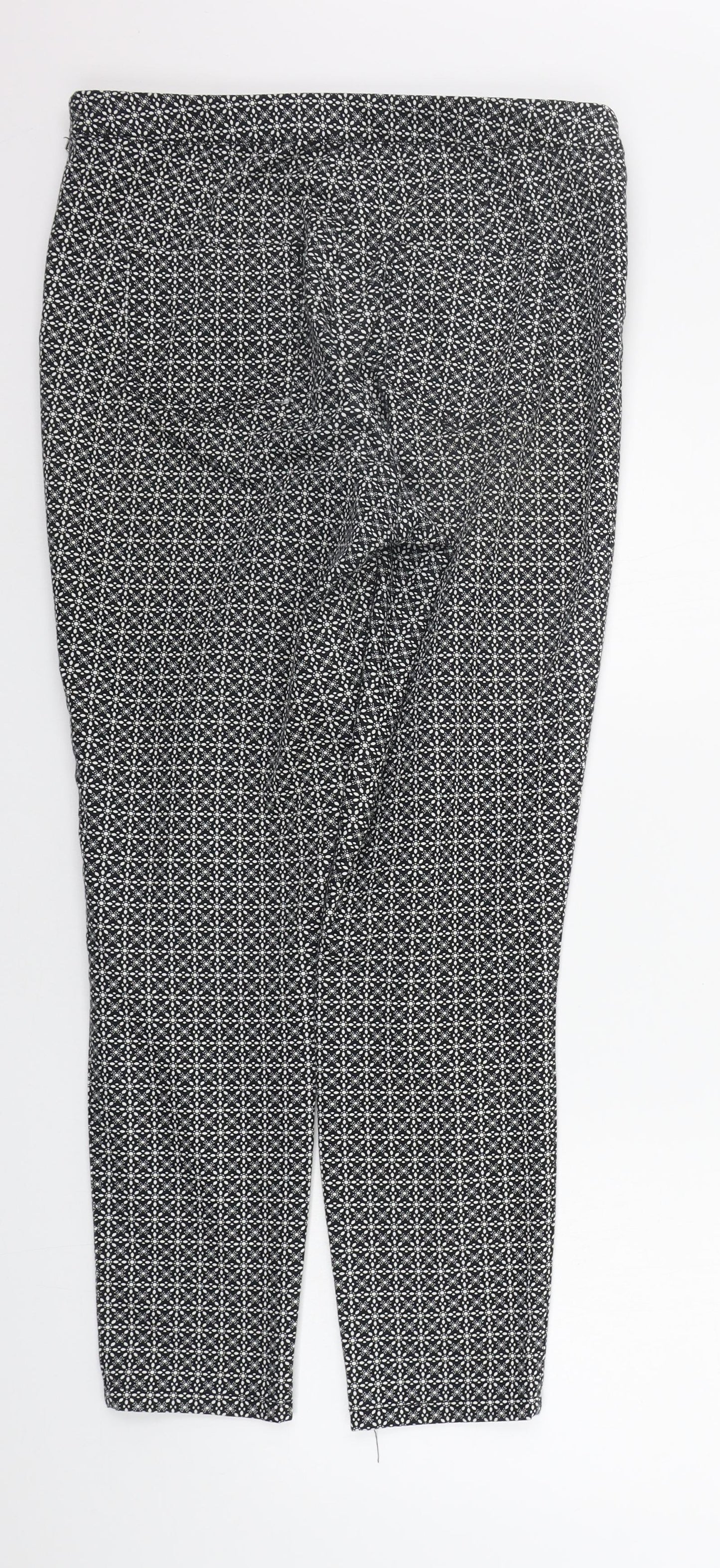Dorothy Perkins Womens Grey Geometric  Trousers  Size 12 L26 in